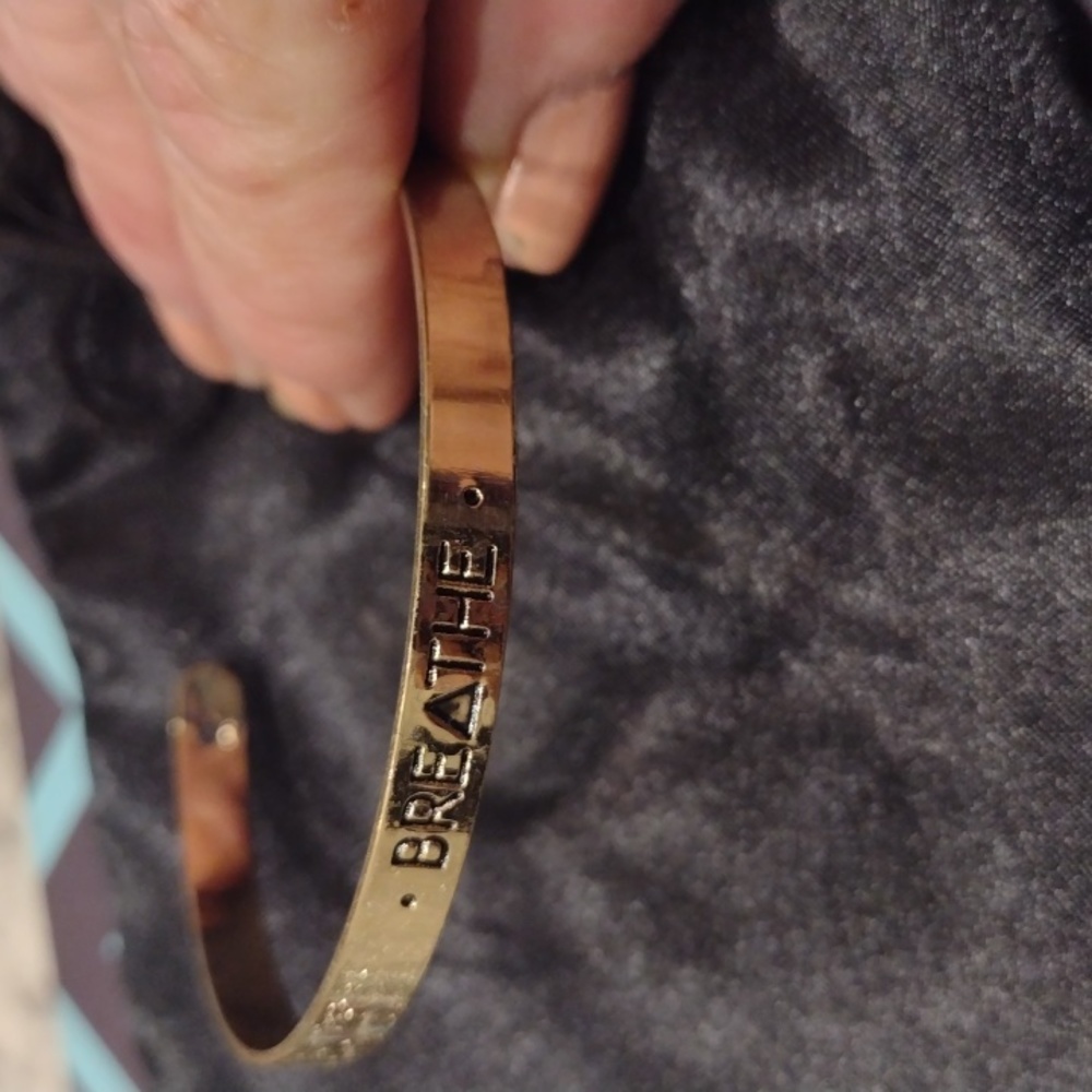 Gold breathe bracelet